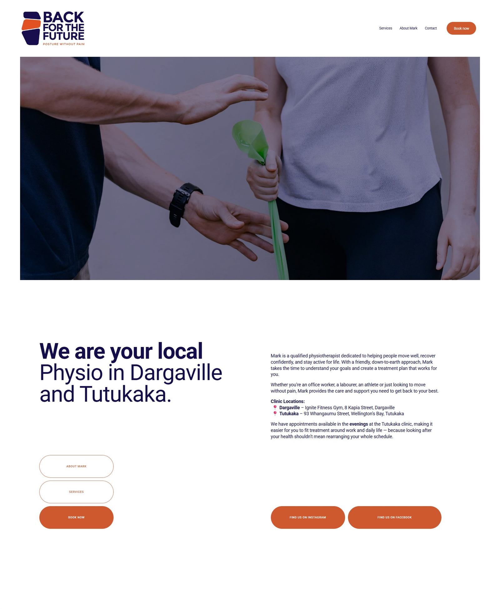 Original Back for the Future Squarespace site