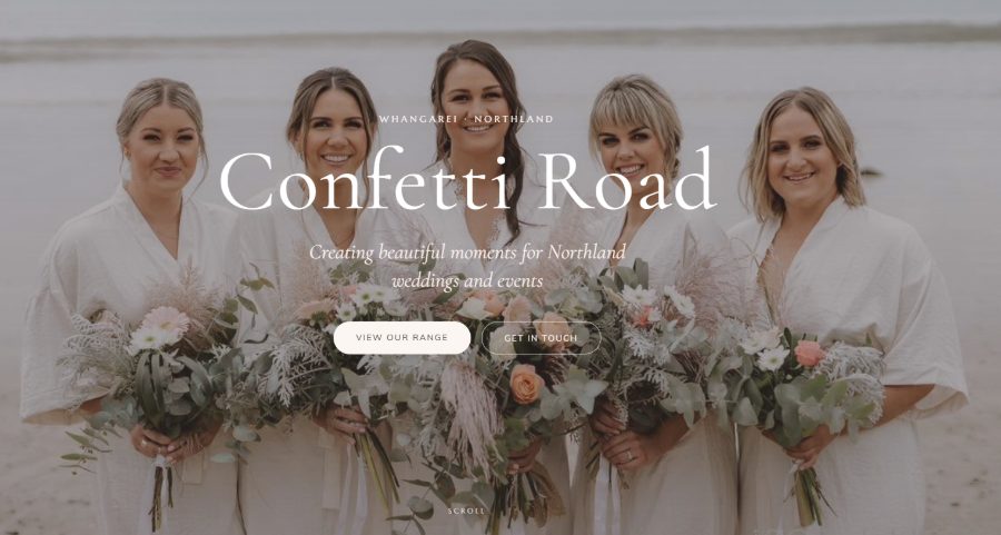 Confetti Road website — Northland weddings hero