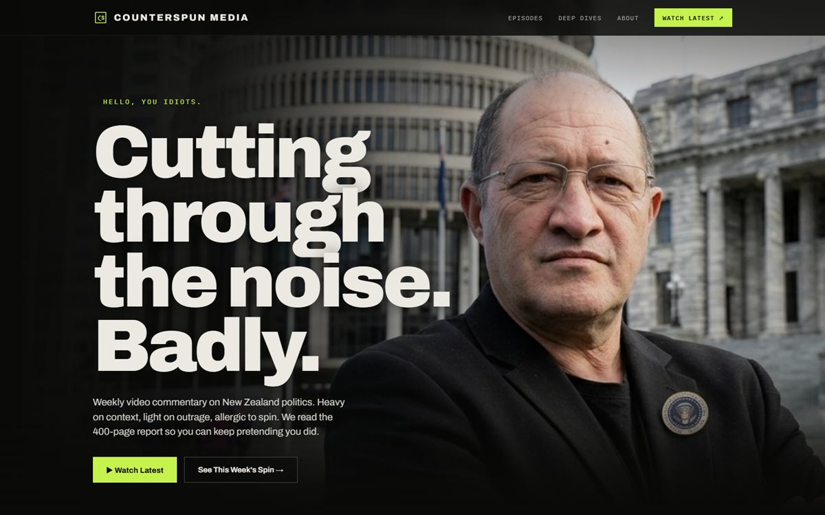 Counterspun Media homepage